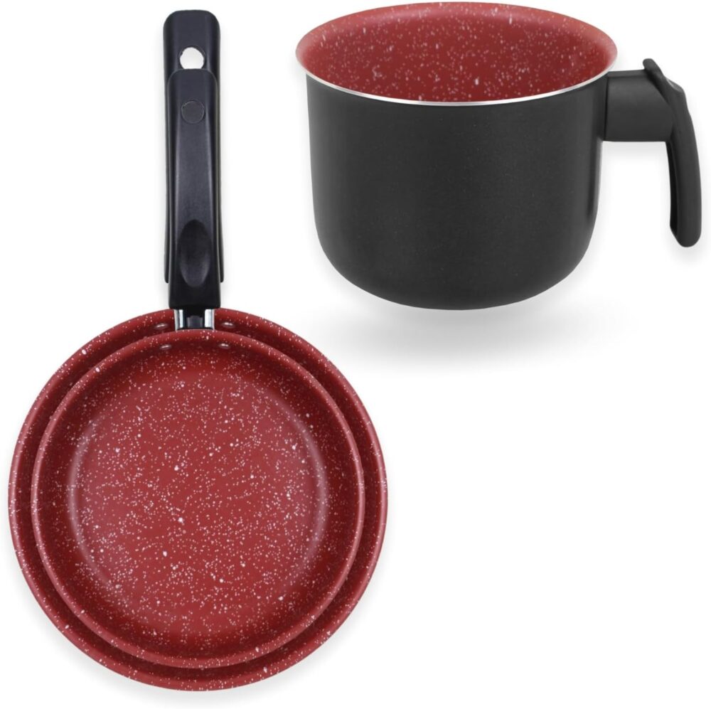 Jogo de Panelas Super 10 Peças Preto com Vermelho Antiaderen... - Image 5