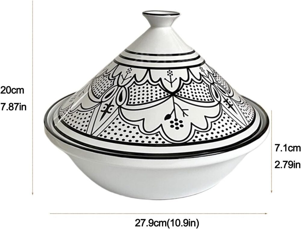 SXYAO Tajine Marroquino, Calibre 10,9 Polegadas Cerâmica Pla... - Image 5