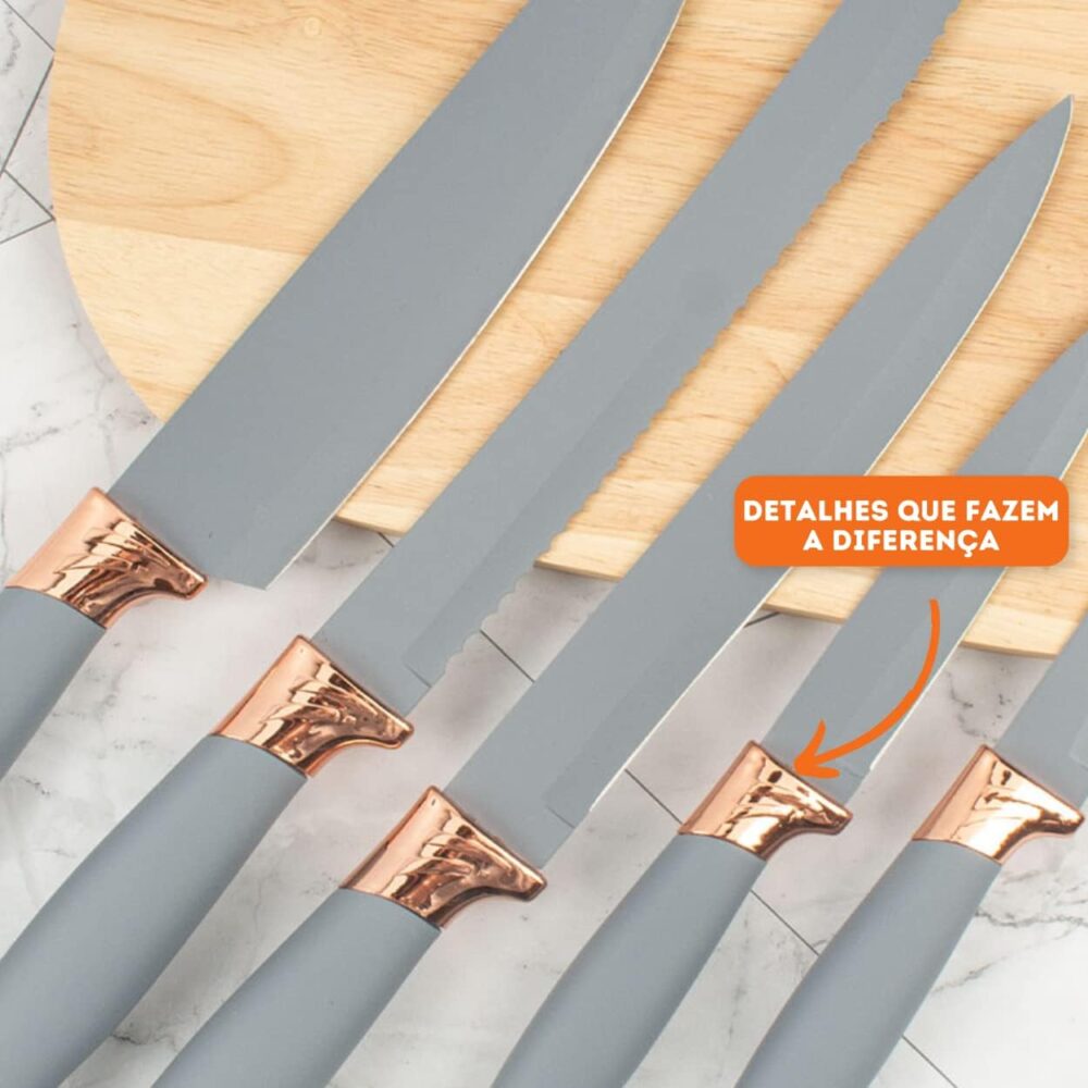 Kit 19 Utensílios De Cozinha Com Cabo De Madeira E Silicone ... - Image 7