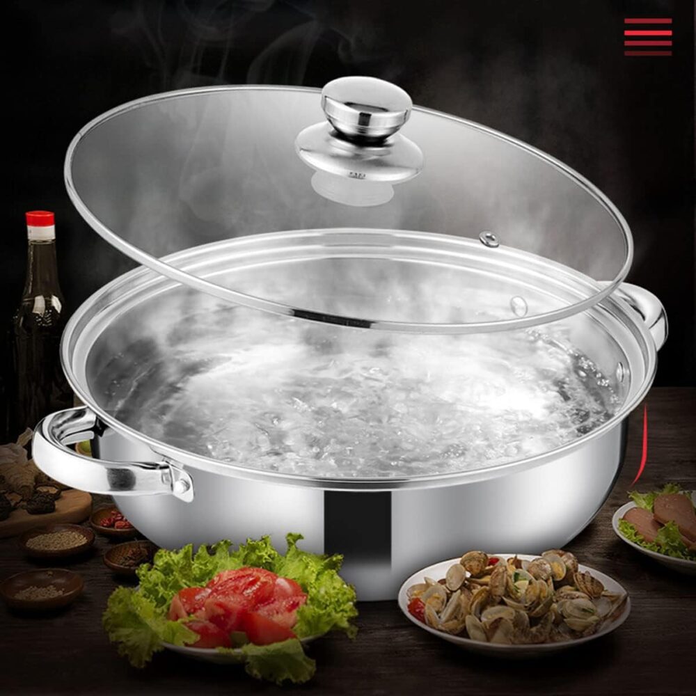 Panela a vapor para cozinhar 28 cm, aço inoxidável, 2 camada... - Image 5
