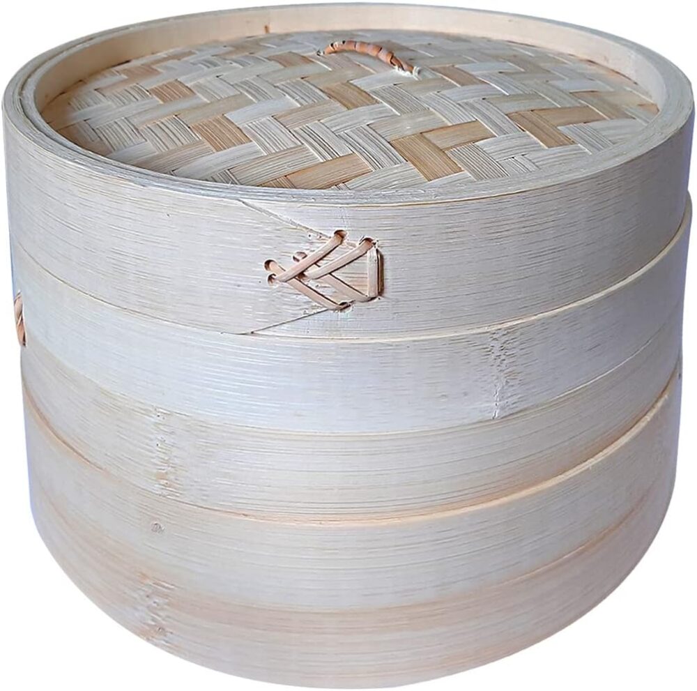 Panela De Bambu Vaporeira Para Peixe Guioza Legumes Oriental... - Image 3