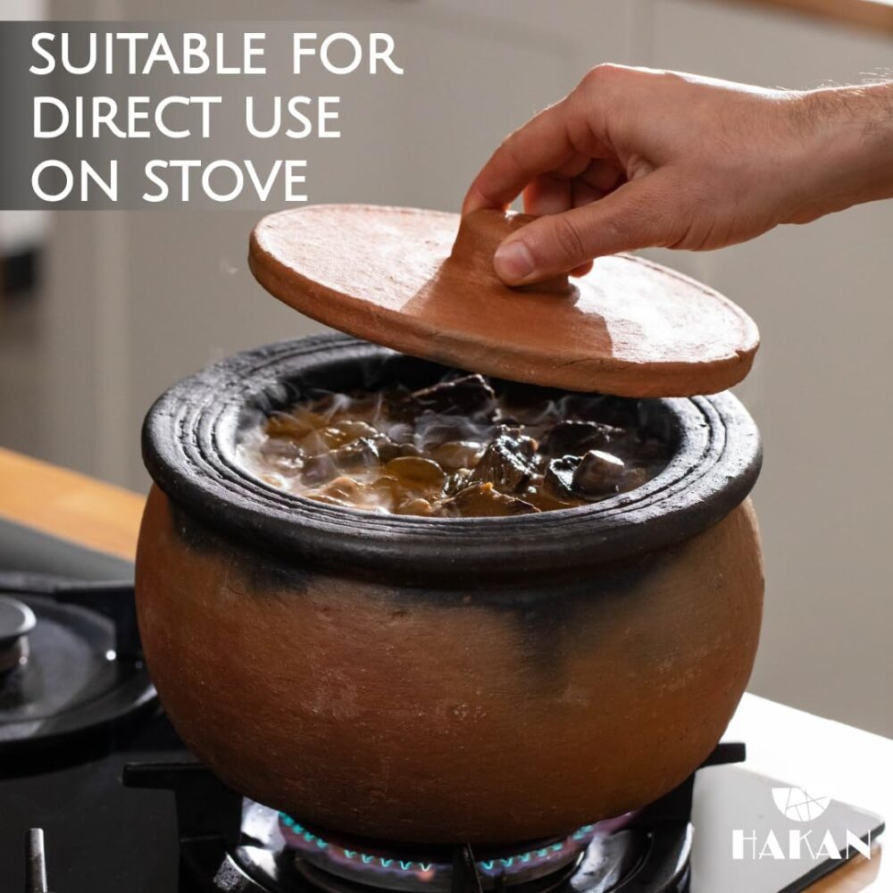 Panelas de argila com tampas, panelas de argila para cozinha... - Image 3