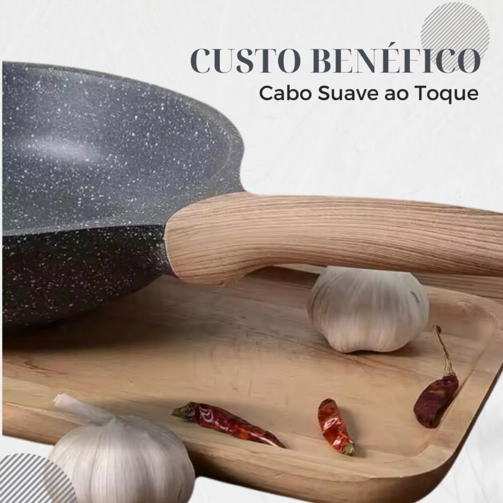 Frigideira Antiaderente Grande 28cm Ceramico Frita Sem Óleo ... - Image 3
