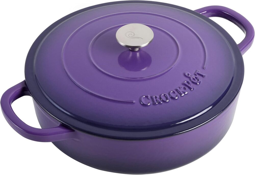 Braiser de ferro fundido esmaltado artesanal pote de pote de...