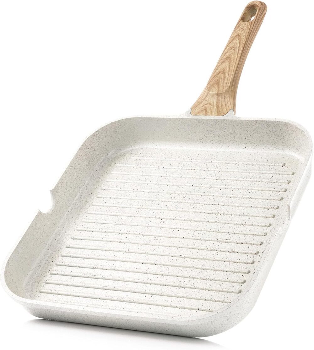SENSARTE Frigideira de cerâmica antiaderente para fogão, pan...
