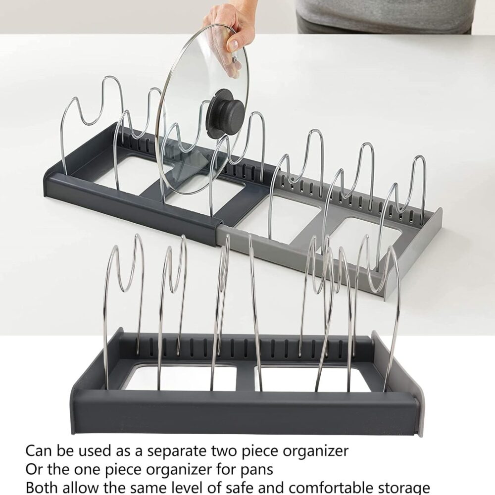 Organizador de panelas expansível para panelas e frigideiras... - Image 3