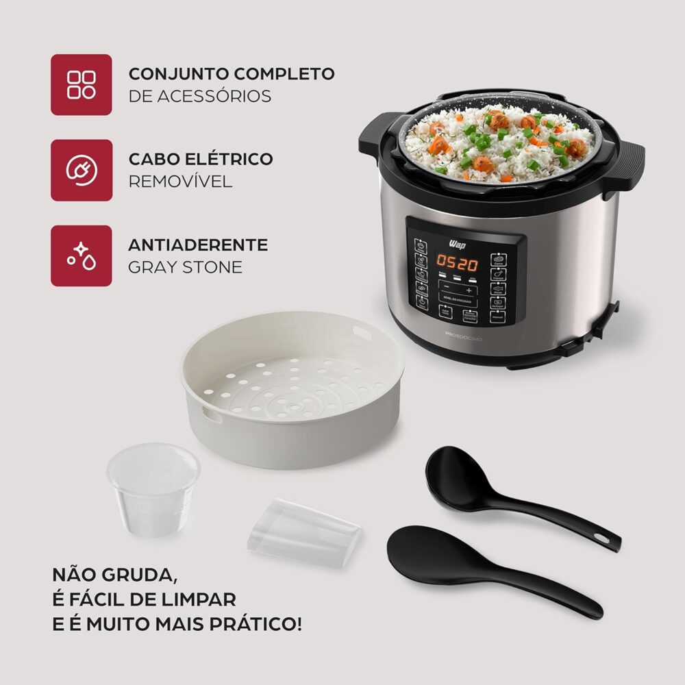 WAP Panela de Pressão Elétrica em Inox WPPE1 com Painel Digi... - Image 5