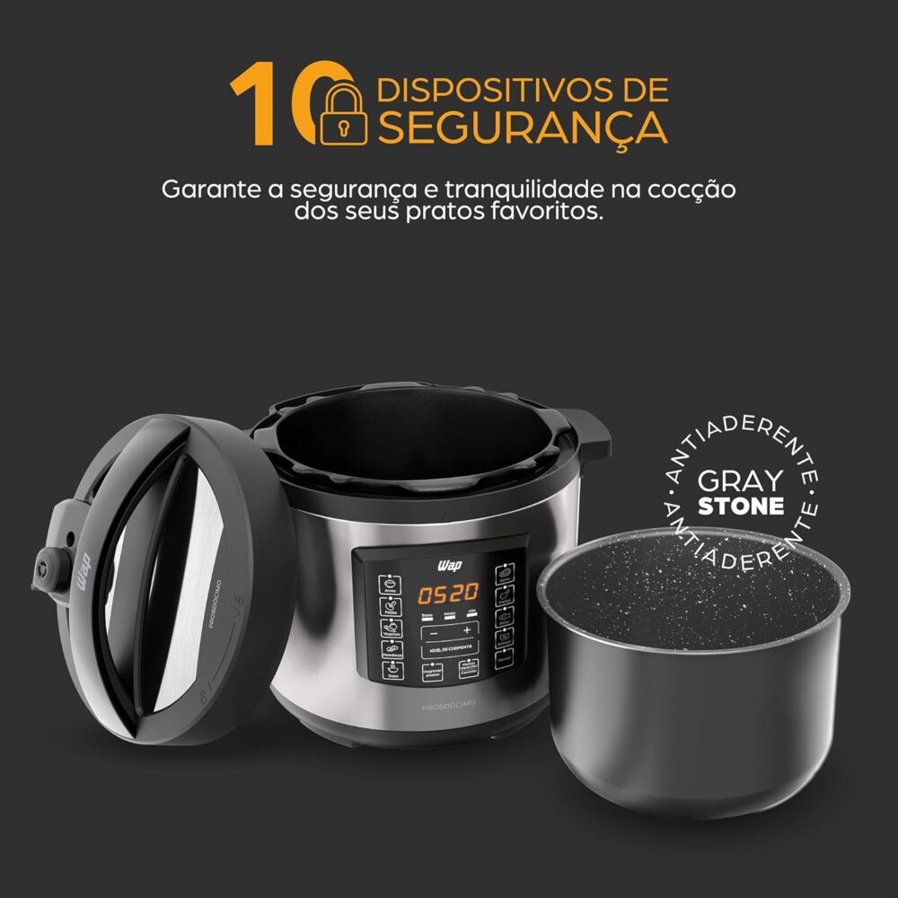 WAP Panela de Pressão Elétrica em Inox WPPE1 com Painel Digi... - Image 8