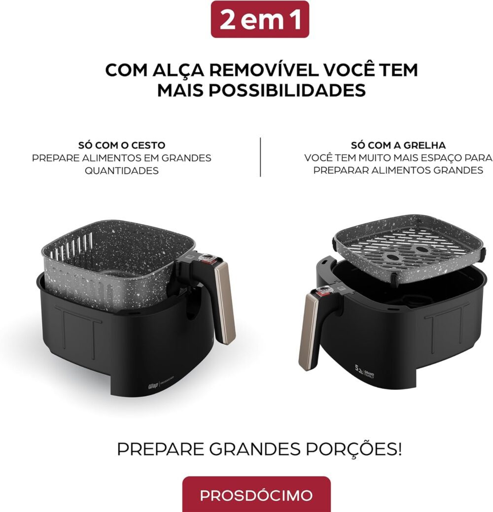 WAP Fritadeira Elétrica Air Fryer GRAND FAMILY 5,2 Litros, T... - Image 7