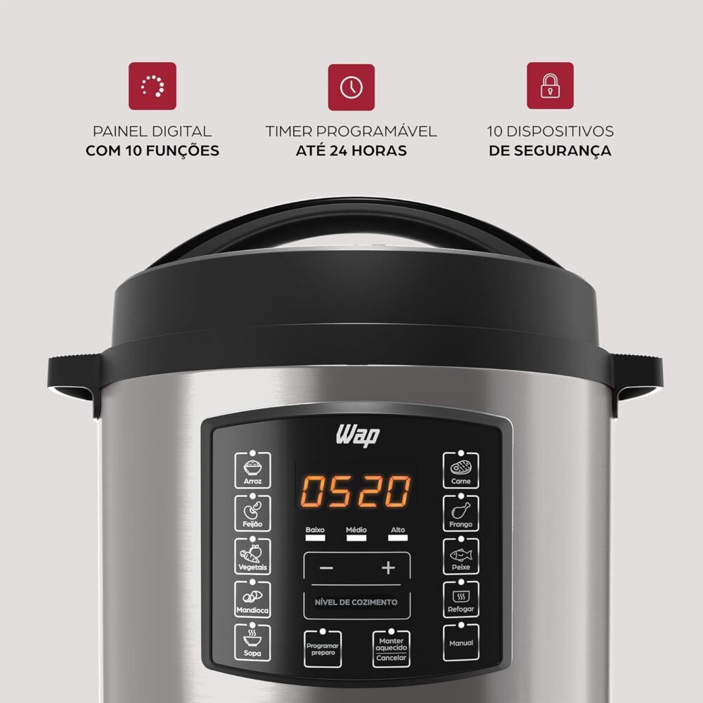 WAP Panela de Pressão Elétrica em Inox WPPE1 com Painel Digi... - Image 2