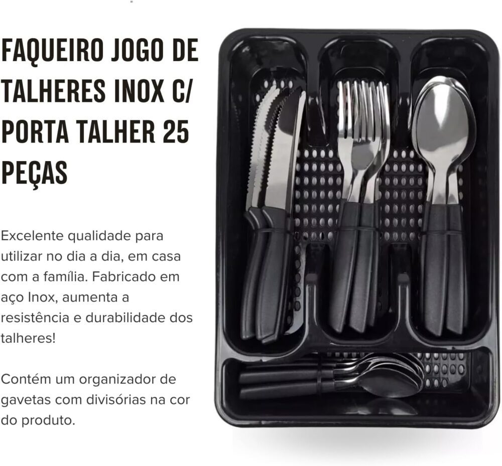 Jogo de Panelas Antiaderente Elegan 33 Peças C/Talheres Tamp... - Image 3