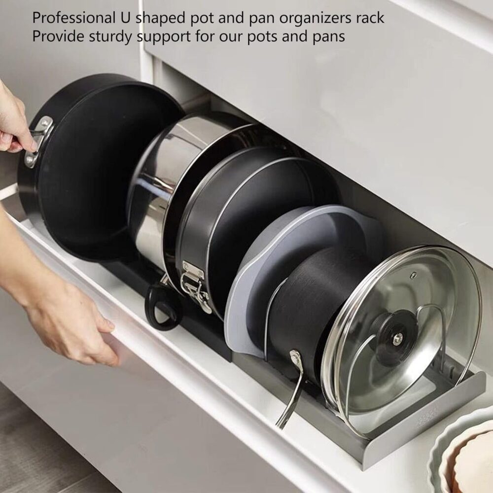 Organizador de panelas expansível para panelas e frigideiras... - Image 4