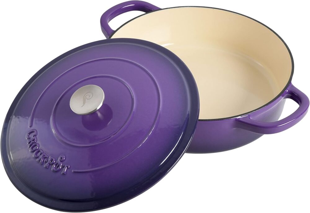 Braiser de ferro fundido esmaltado artesanal pote de pote de... - Image 3