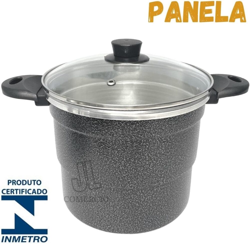 Panela Multiuso 3 em 1 Cuscuzeiro Com Tampa de Vidro Faz Pud... - Image 3