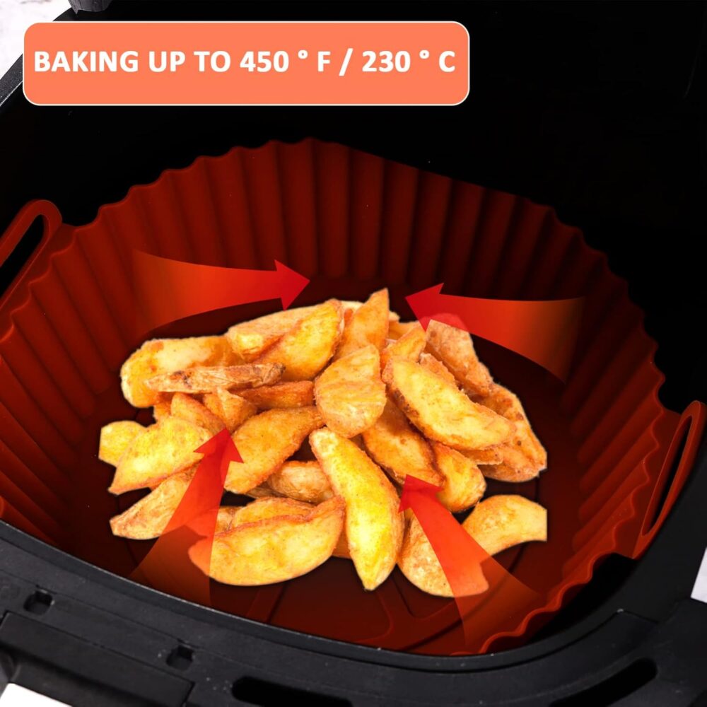 3 Pçs Air Fryer Panela de Silicone Airfryer Cesta Inserção F... - Image 8