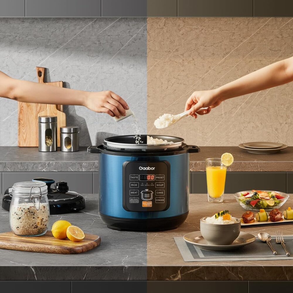 GAABOR PANELA DE PRESSÃO ELÉTRICA 6L 1000W MULTIFUNÇÃO CERAM... - Image 7