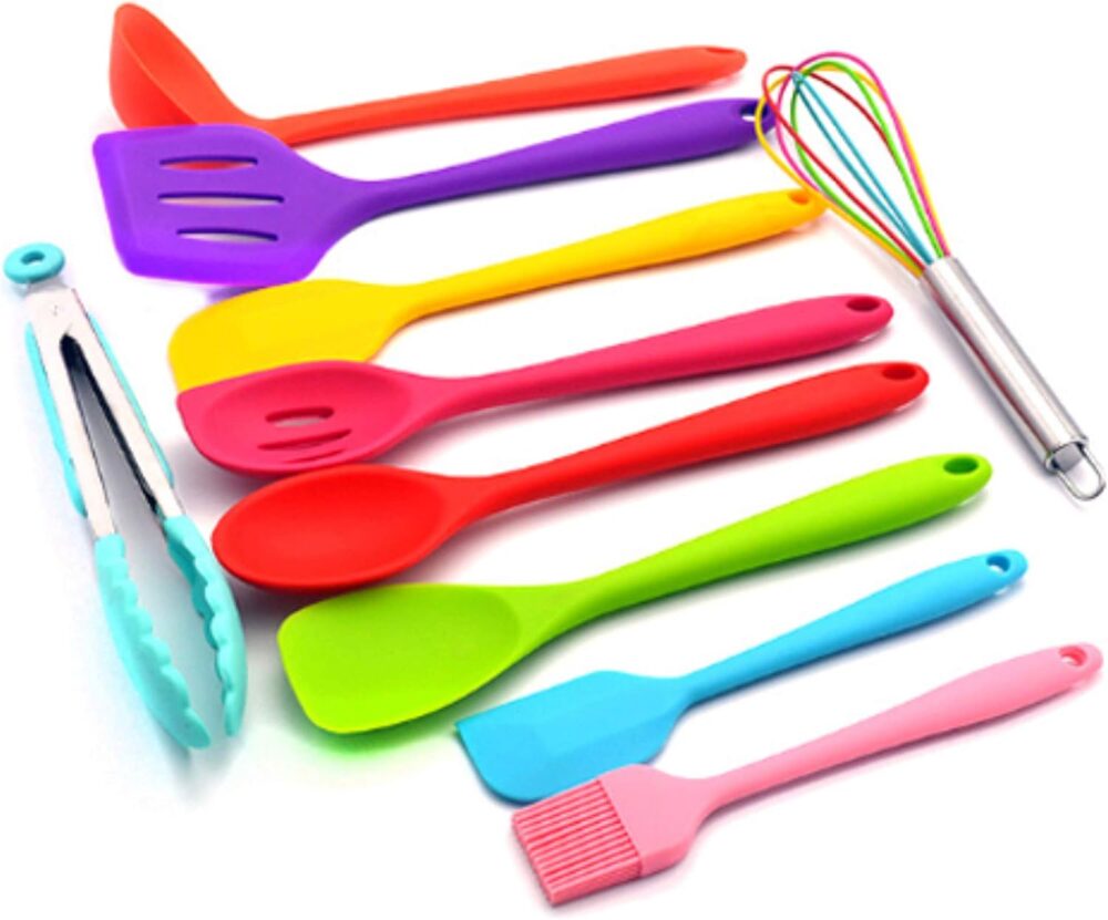 JG Kit 10 Peças Jogo De Utensílios De Silicone Maciço Cozinh... - Image 2
