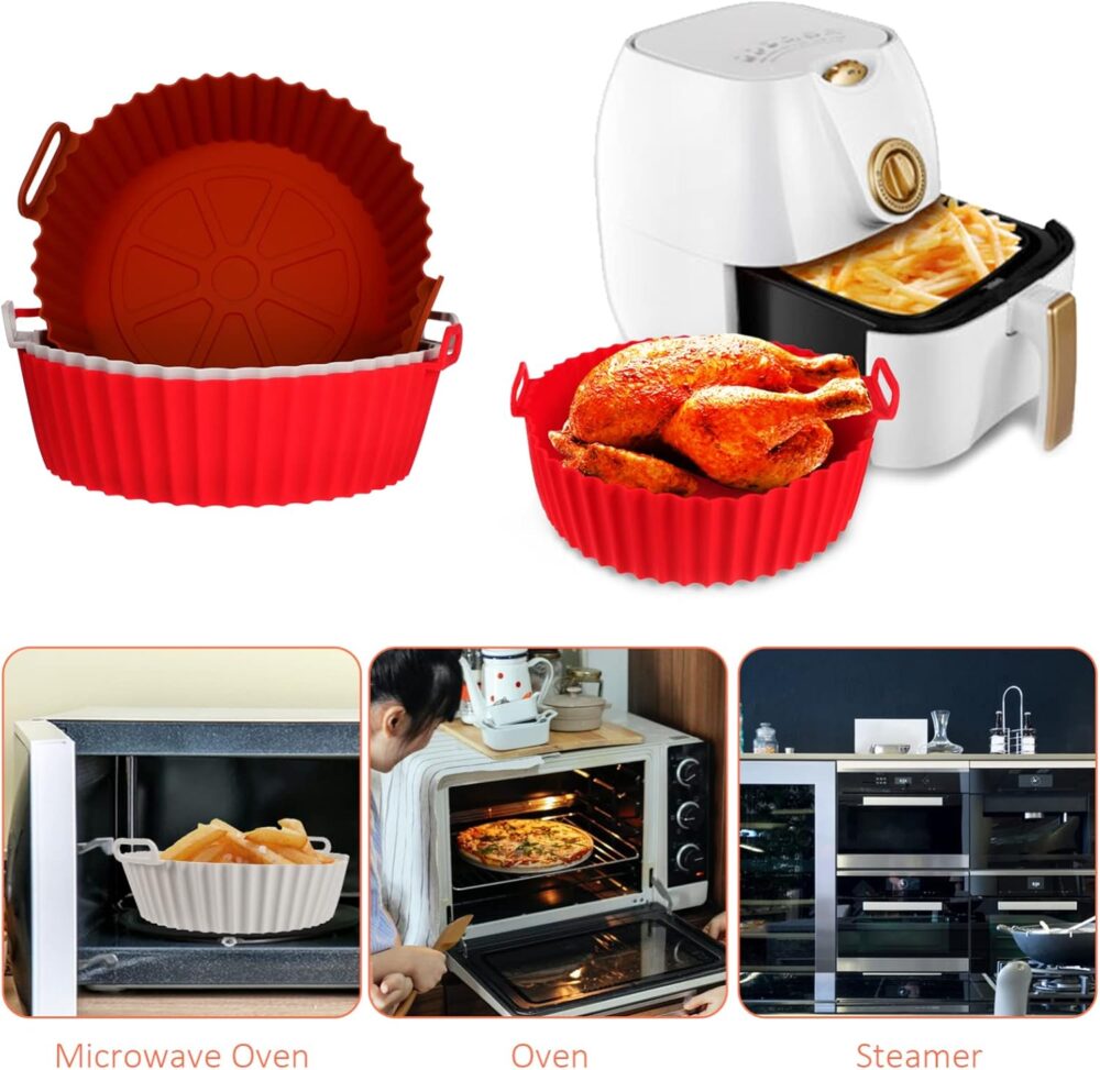3 Pçs Air Fryer Panela de Silicone Airfryer Cesta Inserção F... - Image 6