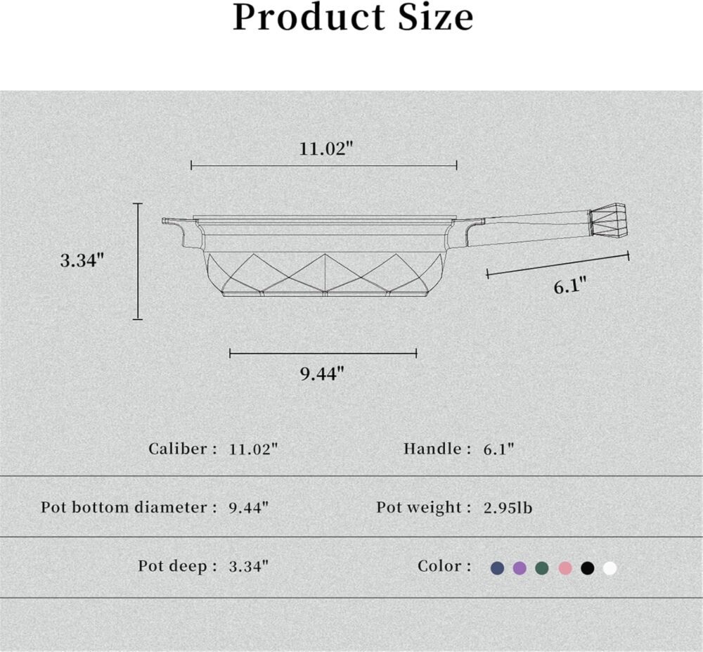 TIBORANG Frigideiras multifuncionais 8 em 1 de 28 cm, antiad... - Image 7