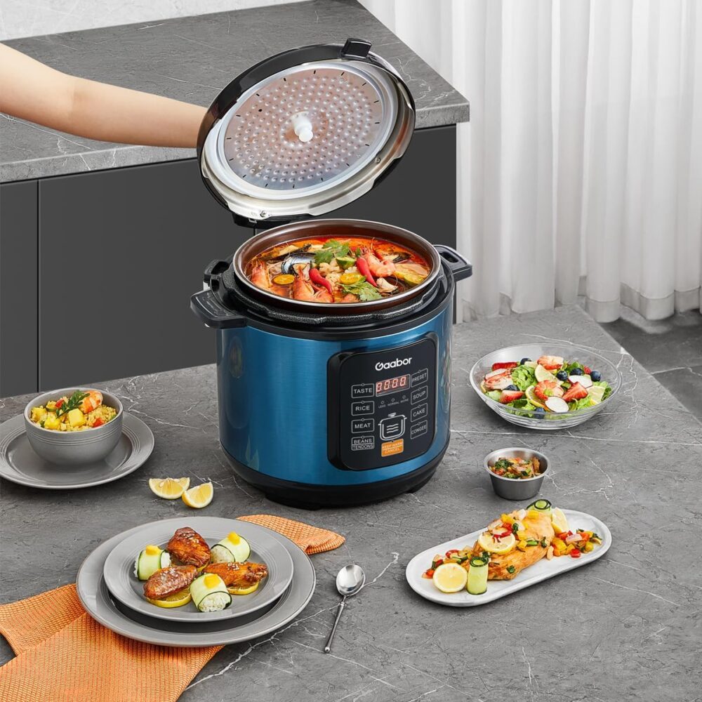 GAABOR PANELA DE PRESSÃO ELÉTRICA 6L 1000W MULTIFUNÇÃO CERAM... - Image 5