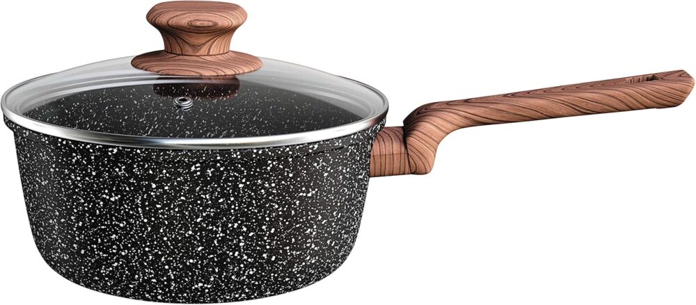 Panela 20 cm ColorStone de alumínio com antiaderente e tampa...