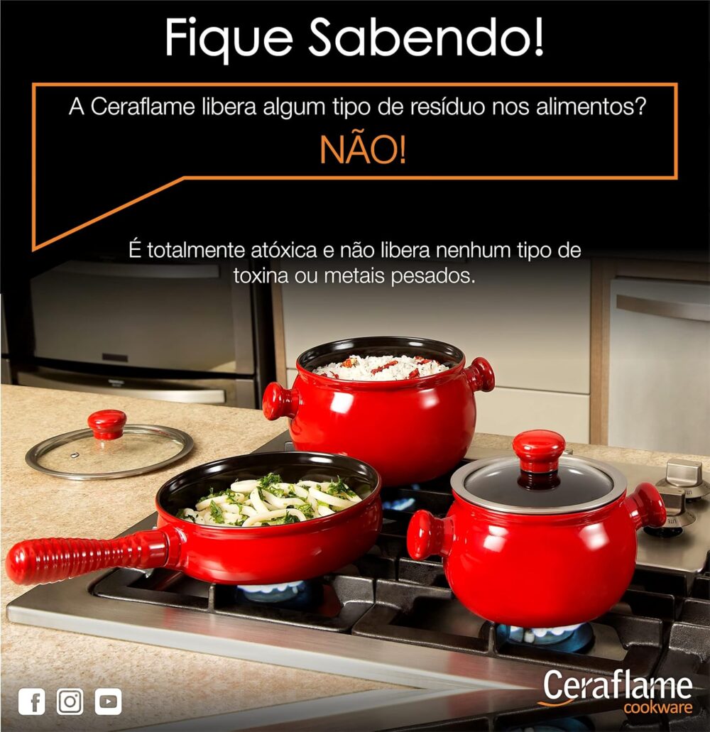 Ceraflame Conjunto Panelas de Cerâmica Premiere+ Joy 5 Peças... - Image 4