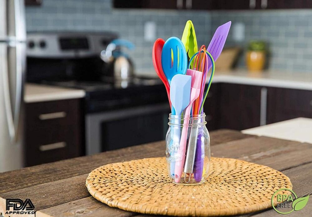 JG Kit 10 Peças Jogo De Utensílios De Silicone Maciço Cozinh... - Image 4