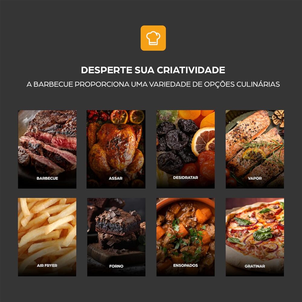 WAP Fritadeira Elétrica Air Fryer Barbecue Digital 12 em 1, ... - Image 10