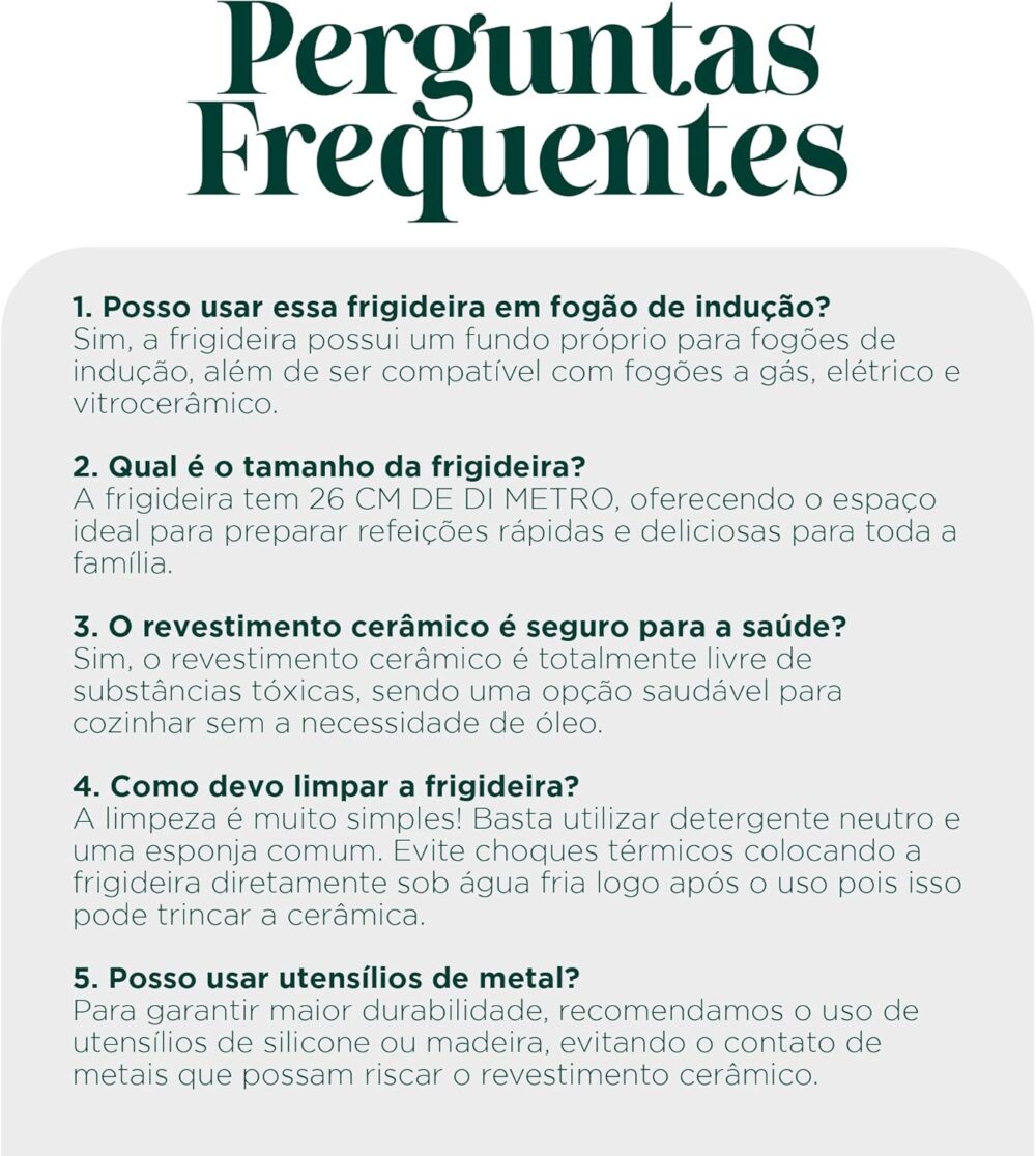Frigideira Antiaderente Cerâmica 26cm Frita Sem Óleo, Cabo S... - Image 7