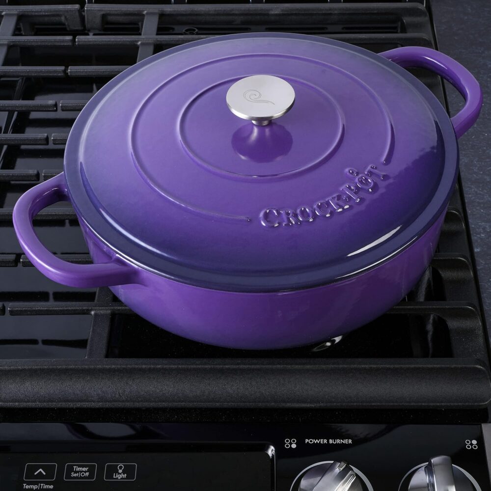 Braiser de ferro fundido esmaltado artesanal pote de pote de... - Image 6