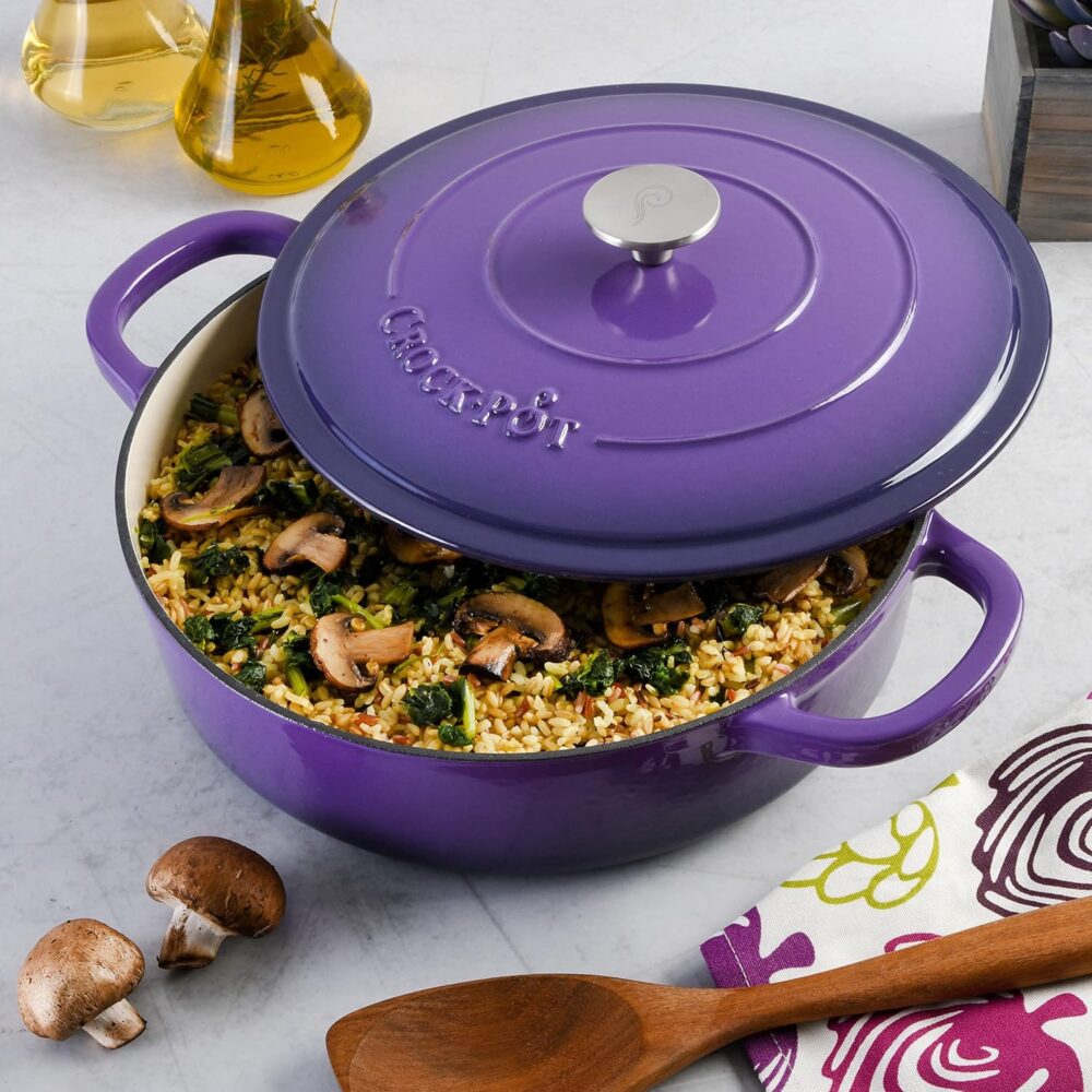 Braiser de ferro fundido esmaltado artesanal pote de pote de... - Image 7