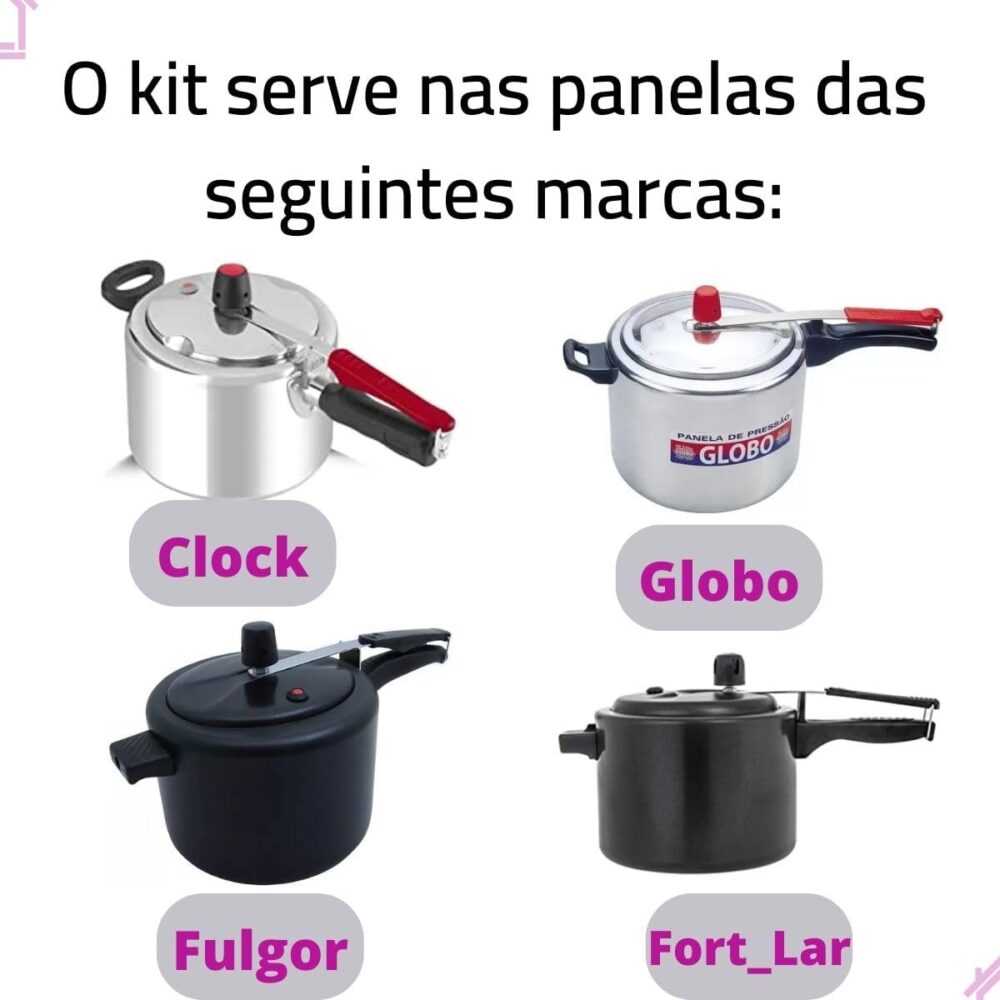 2 Kits Reparo Borracha Multiuso Panela De Pressão 2,5L E 4,5... - Image 5