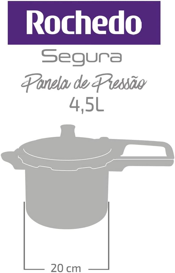 Panela de Pressão 4,5L Rochedo Segura Grafite Fechamento Ext... - Image 16