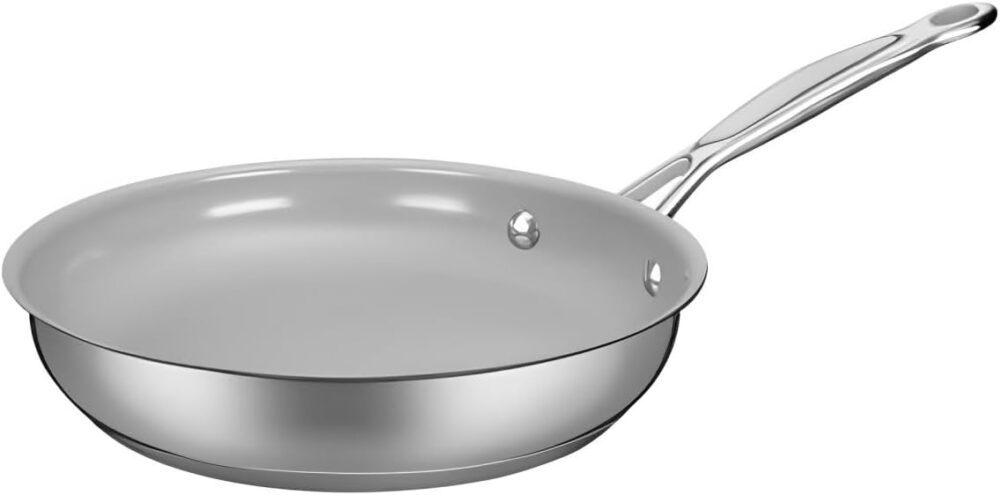 Chef`s Classic Frigideira de aço inoxidável e cerâmica Cuisi...