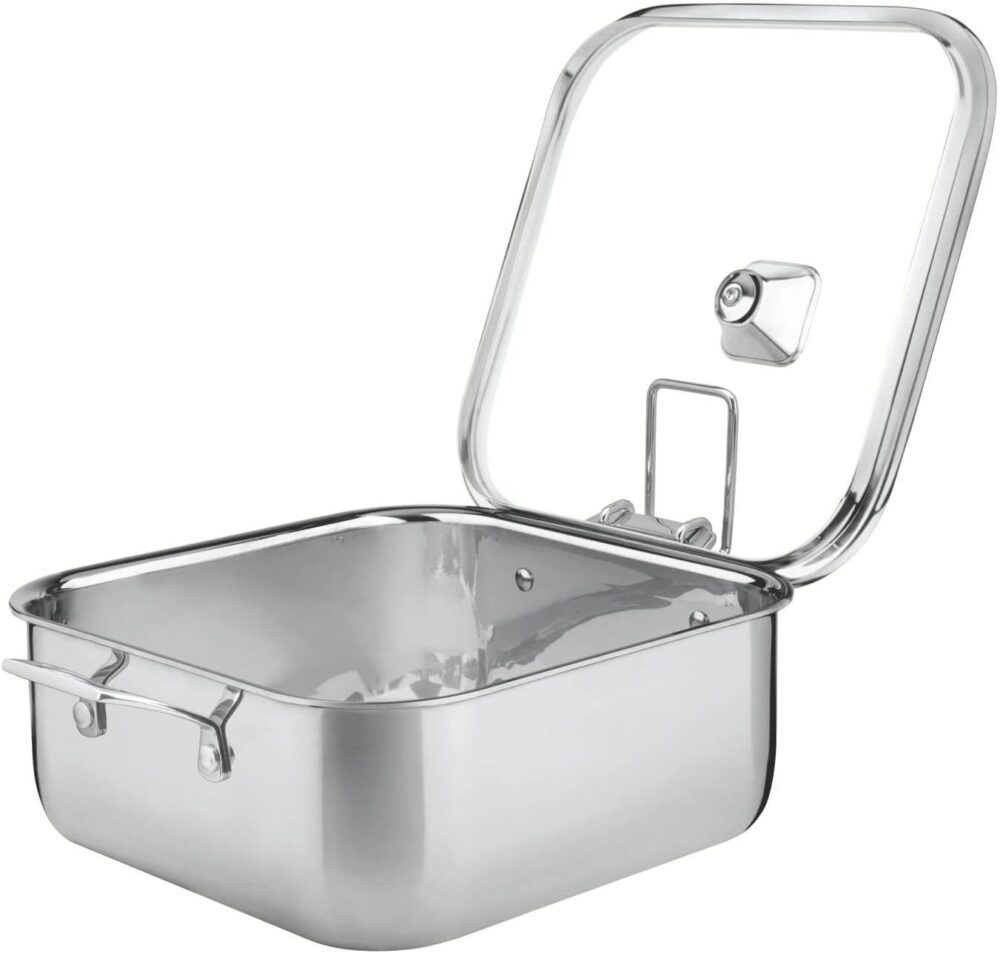 Caçarola Quadrada Tramontina Inox Corpo Triplo Grano 24cm - Image 3