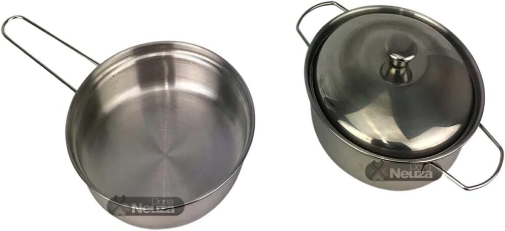 Brinquedo Kit Cozinha 6 Peças Em Inox Frigideira e Utensílio... - Image 6