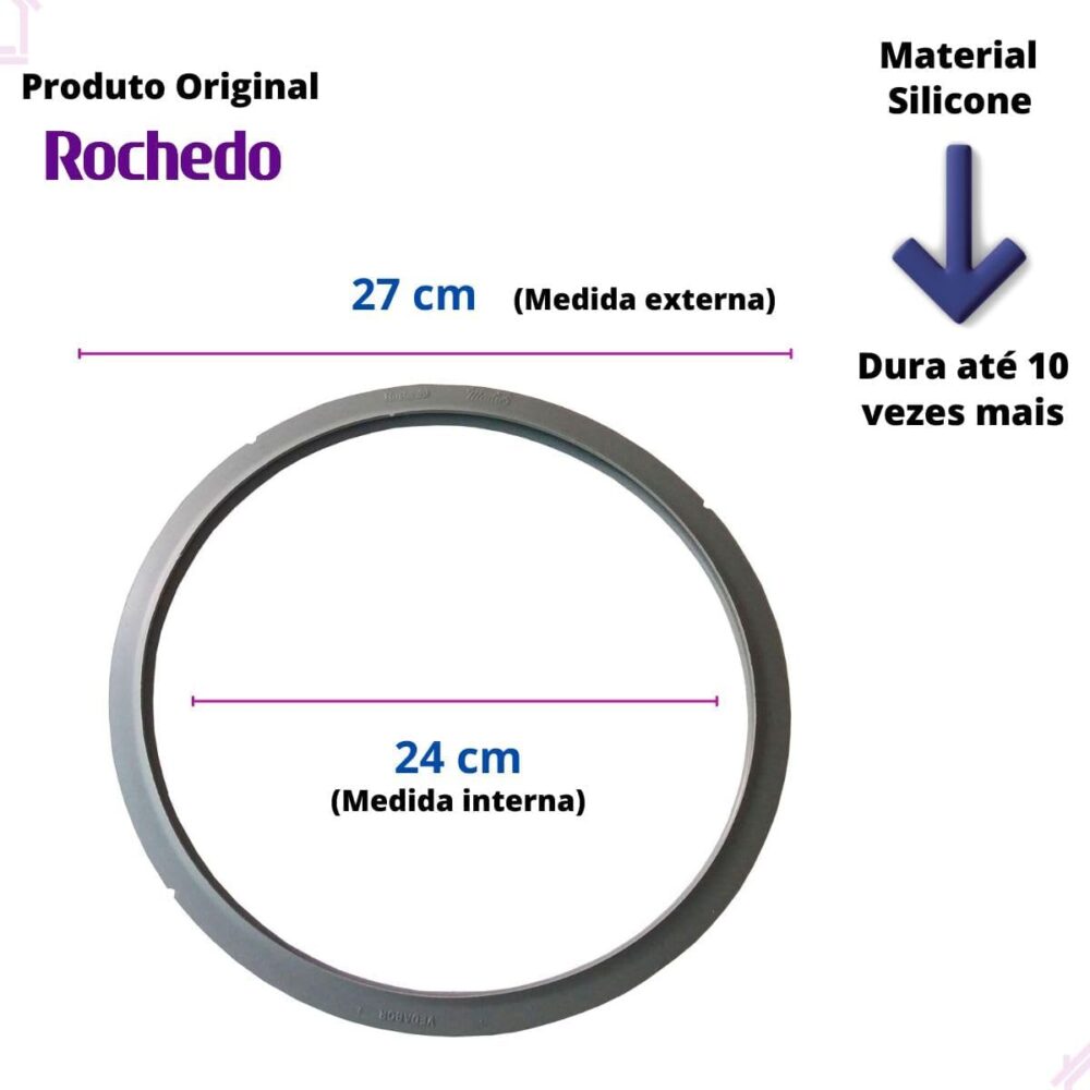 Borracha De Silicone Panela De Pressão Rochedo Turbo Top 7,6... - Image 2