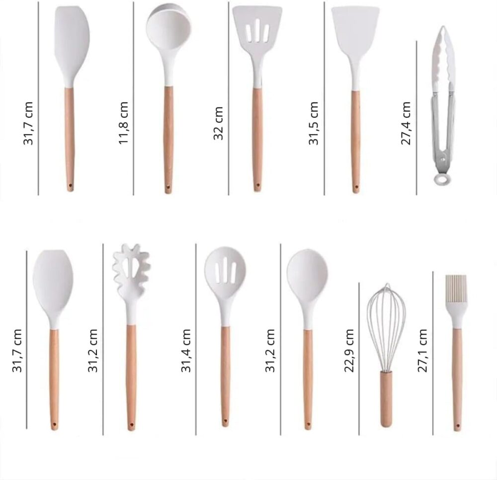 Utensílios para Cozinha Silicone, Kit 19 Peças - Conjunto Co... - Image 5