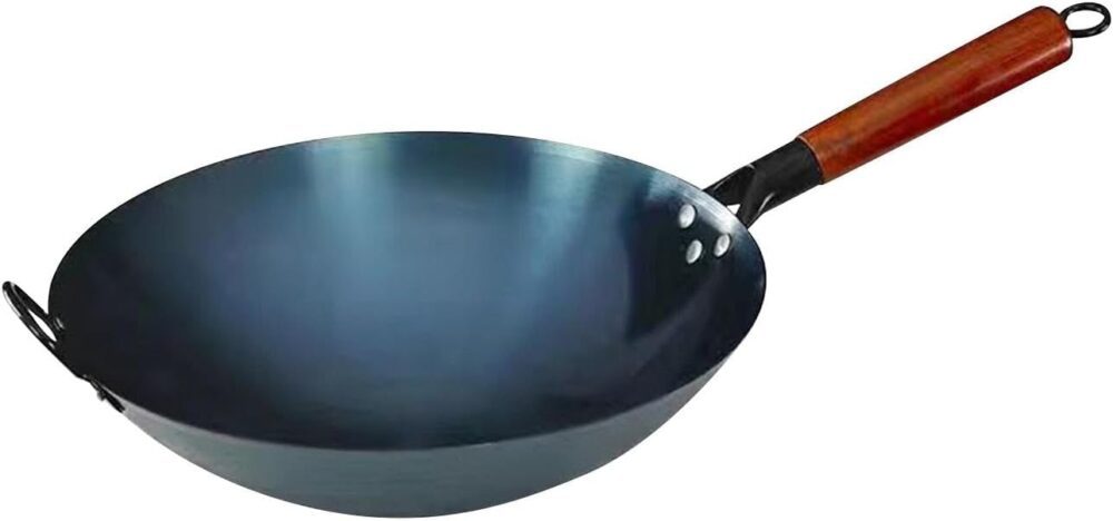 Yajuyi Panela Wok Ferro Wok Fogão de Indução a Gás Manual Fo...