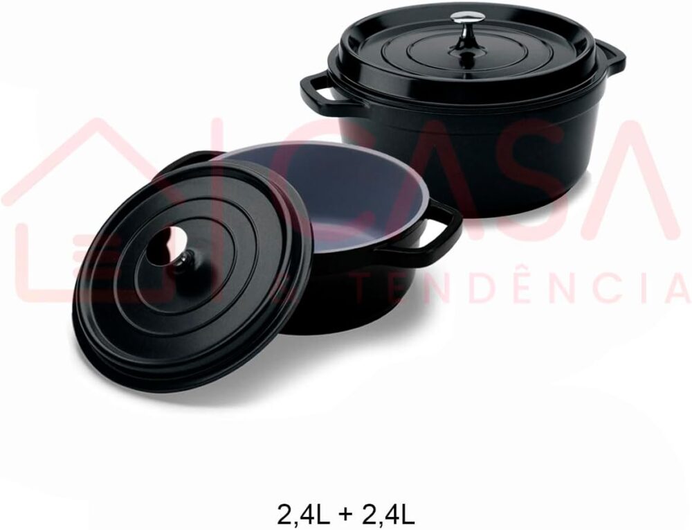 Kit Conjunto Caçarola Hercules Revestimento Ceramico Indução... - Image 2