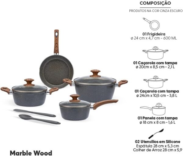 Brinox - Jogo de Panelas com Indução 6 Peças Pro-Ceramic Pre... - Image 5
