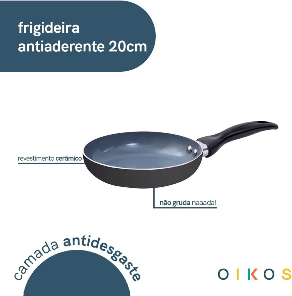 Oikos - Frigideira antiaderente de cerâmica e alumínio 20cm - Image 3