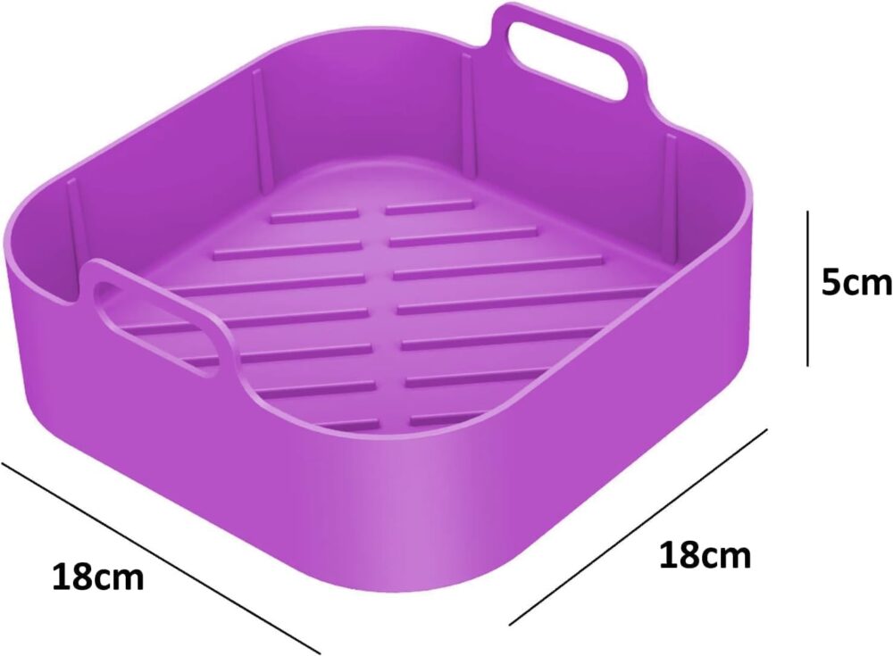 Forma de Silicone Quadrada para Air Fryer, Antiaderente 18x1... - Image 2