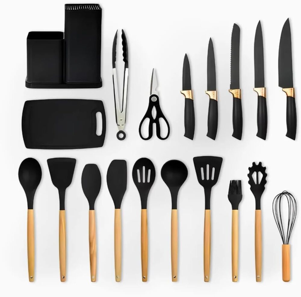 Utensílios para Cozinha Silicone, Kit 19 Peças - Conjunto Co... - Image 4