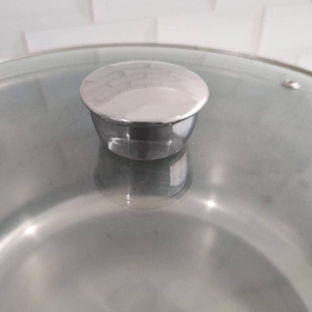 Panela Grande de Inox 10 Litros Caçarola com Tampa de Vidro ... - Image 5