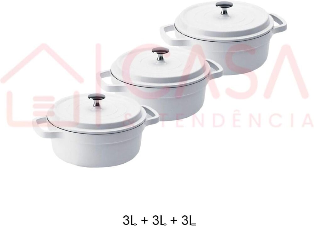Kit Conjunto Caçarola Hercules Revestimento Ceramico Indução... - Image 2