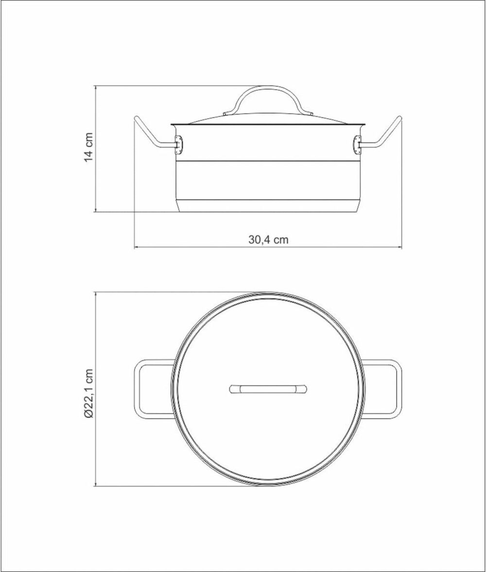 Caçarola Tramontina Professional Rasa em Aço Inox Fundo Trip... - Image 9