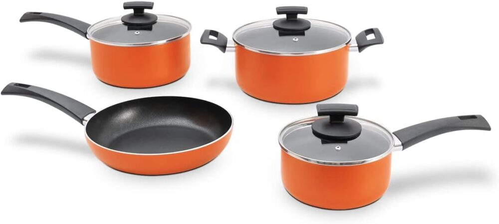 Conjunto de Panelas Masterchef, 4Pcs, Laranja, Brinox - Image 3