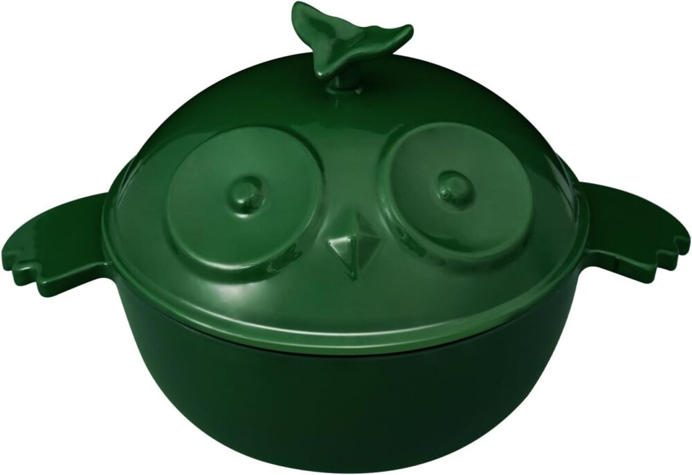 Flavehc Panela de forno holandês em forma de coruja com tamp...