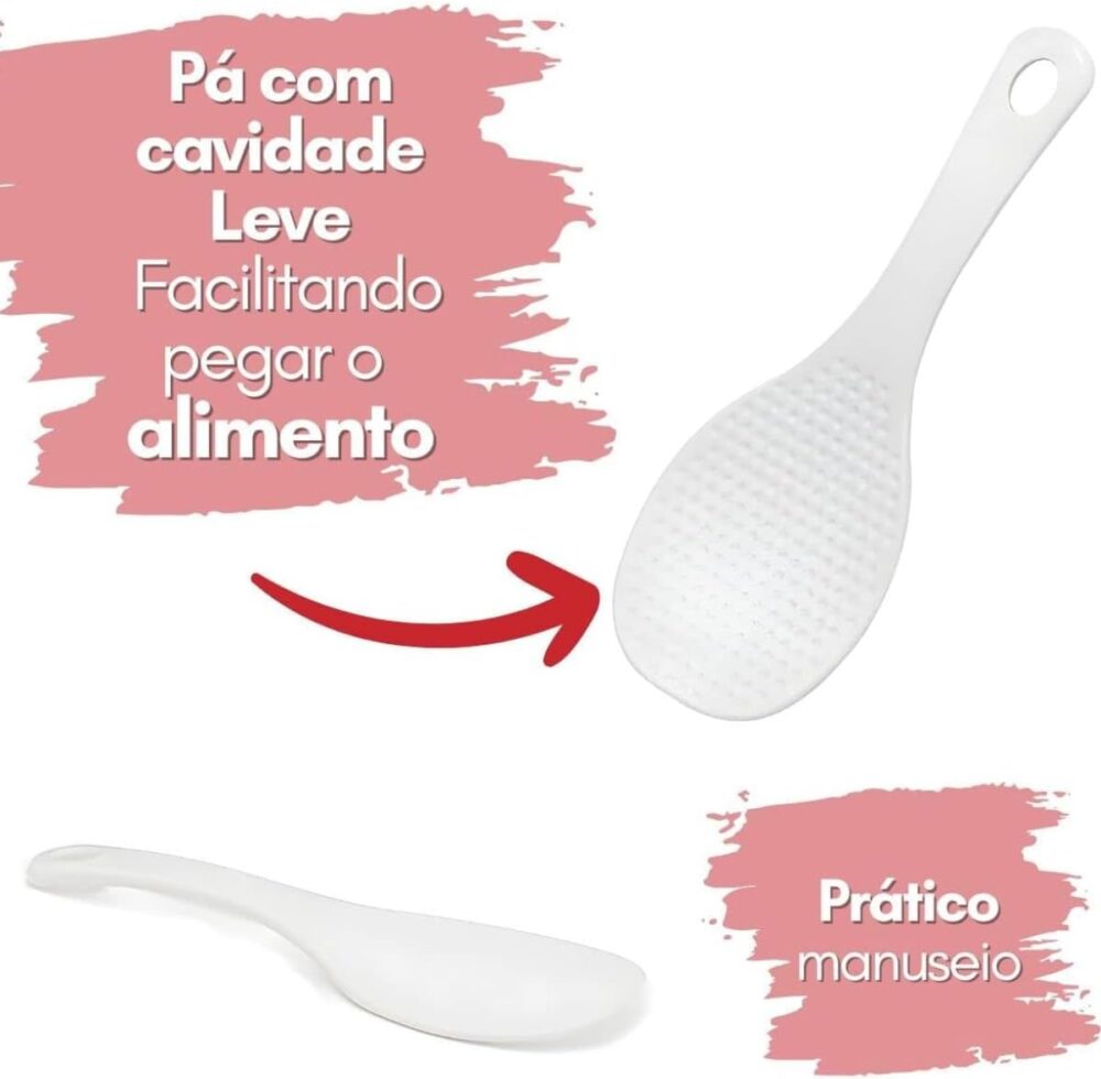 Colher de plástico resistente para panela elétrica. Espátula... - Image 6